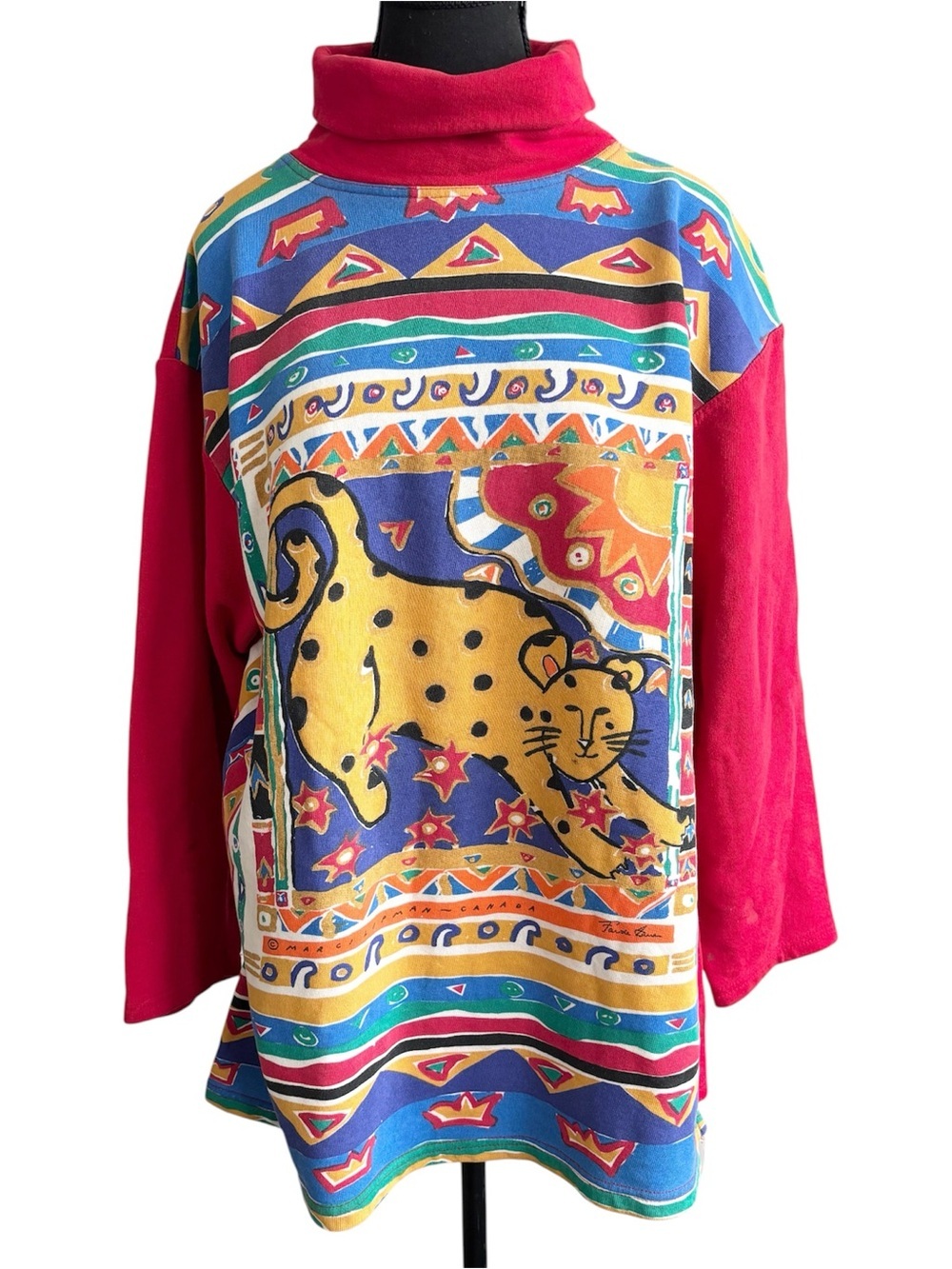 Vintage 90s Marci Lipman Colourful Print Graphic Sweatshirt
